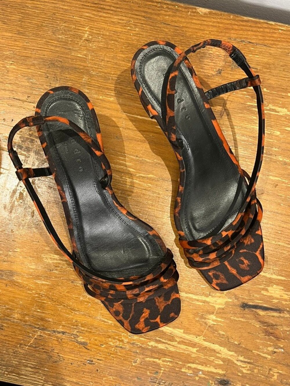 Sandro leopard print heeled sandals - 40 / 9.5 - Picture 2 of 5